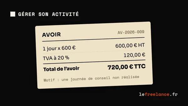 Facture d'avoir en freelance : corriger ou annuler sans casser ta numérotation (guide 2026)
