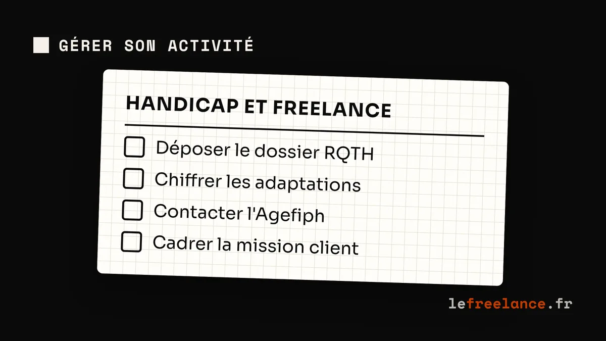 Freelance en situation de handicap : RQTH, aides et missions (guide 2026)