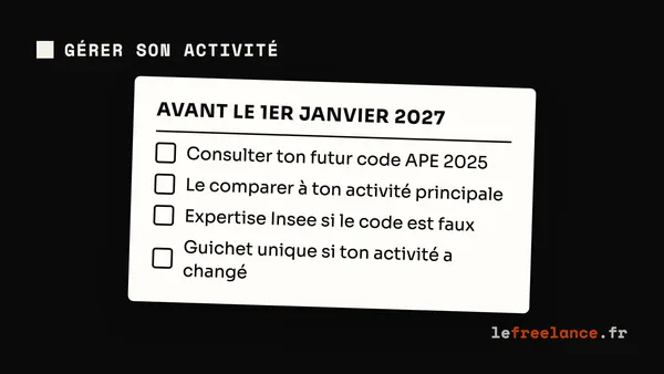 Nouveau code APE 2027 : vérifier ton futur code NAF avant qu'il s'applique