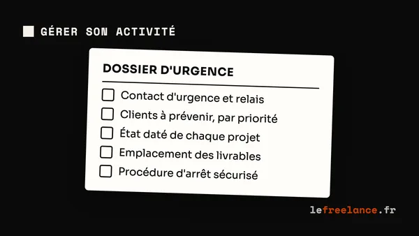 Plan de continuité freelance : protéger tes clients si tu deviens indisponible (guide 2026)