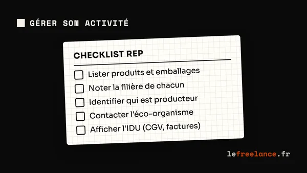 REP freelance : obligations, IDU et éco-organisme quand tu vends des produits